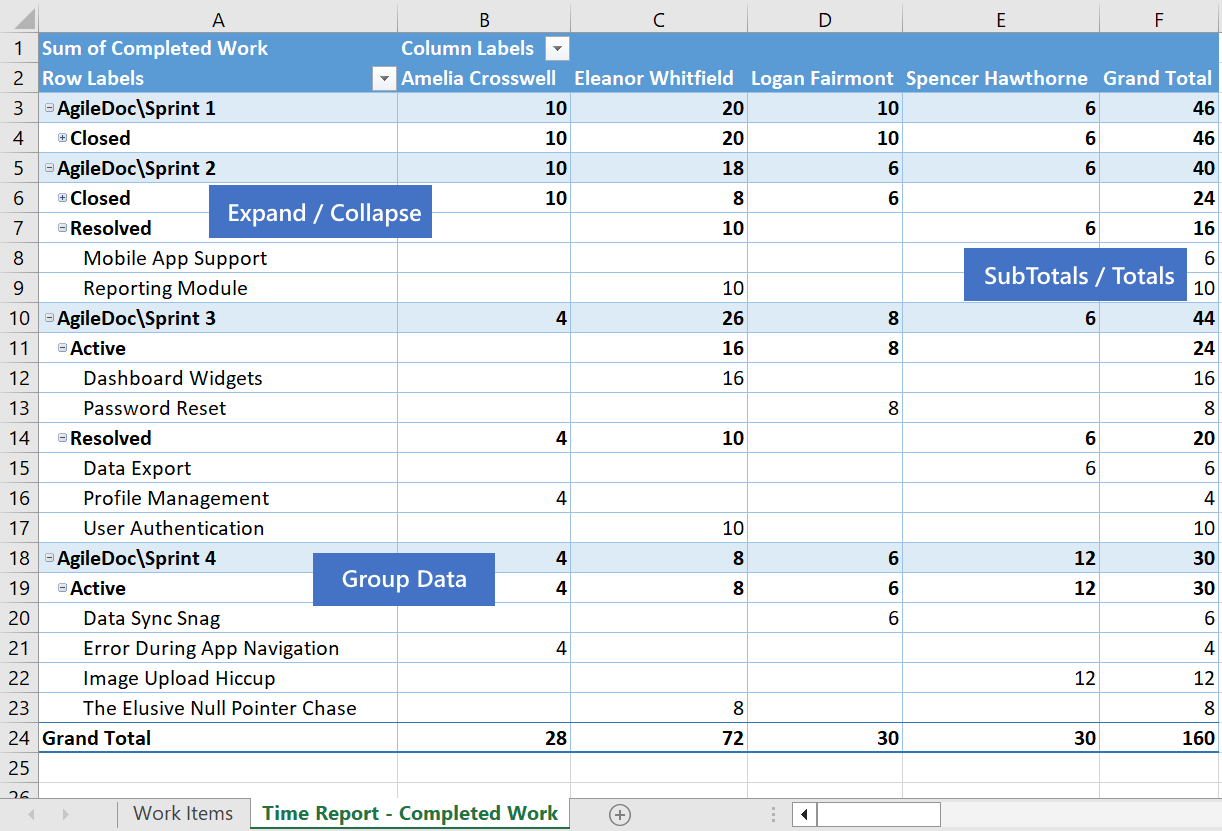 Completed Work Report